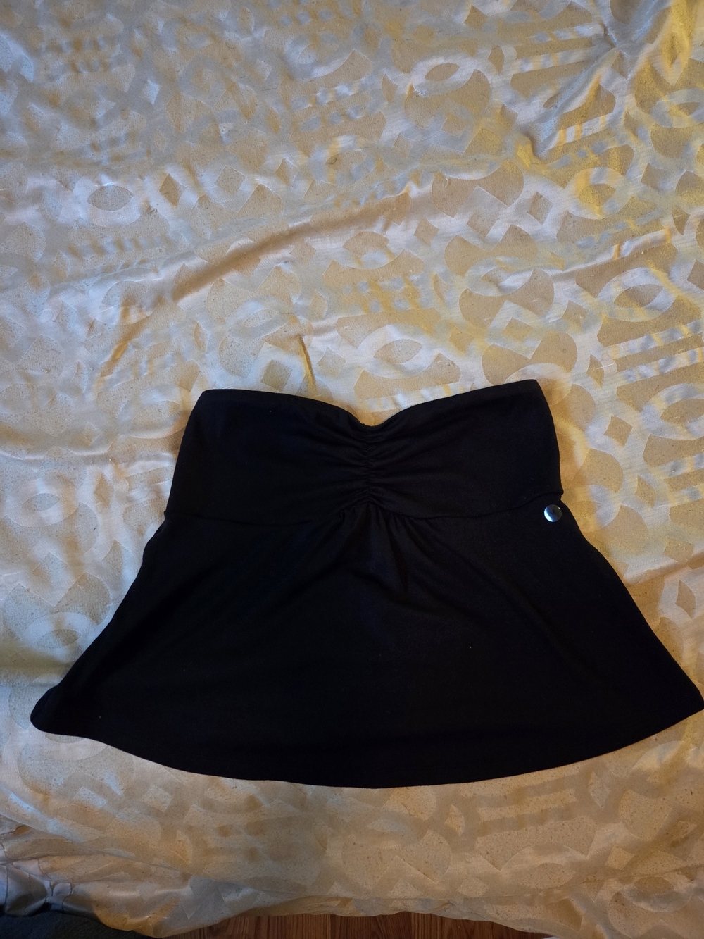 American Eagle Outfitters Black Strapless Flared Top